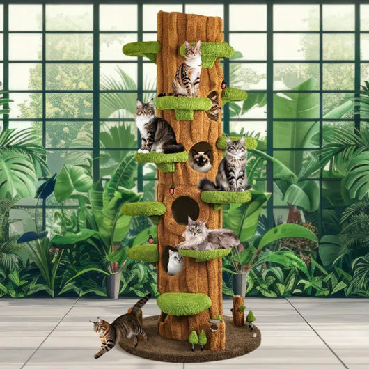 Solid Wood Cat Condo