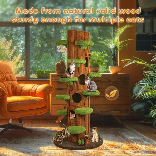 Solid Wood Cat Condo